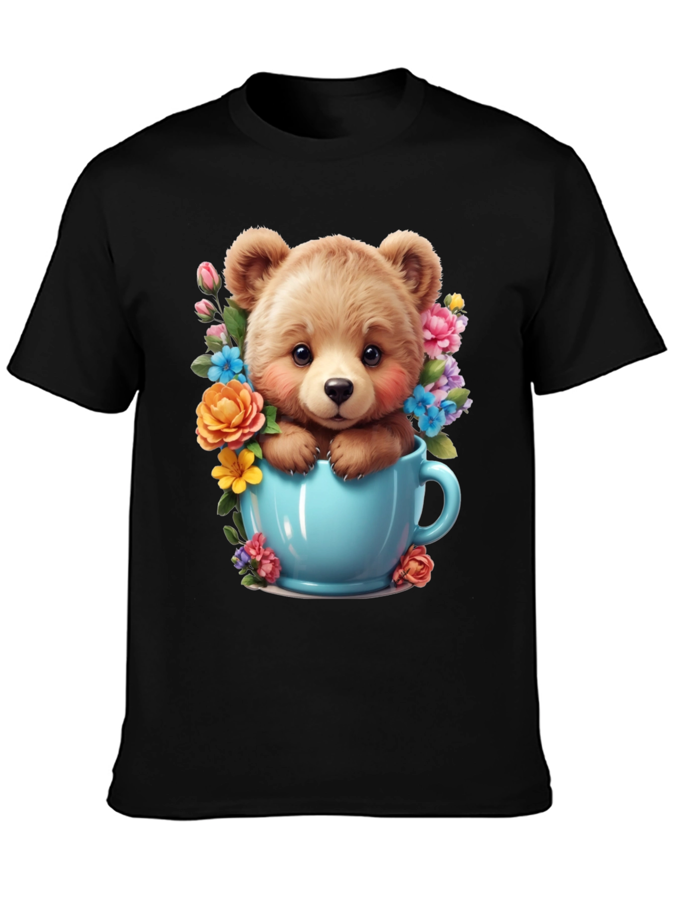Cute Teddy Bear in Teacup T-Shirt