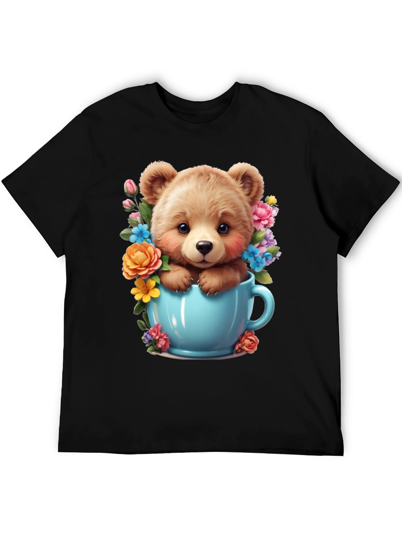 Cute Teddy Bear in Teacup T-Shirt