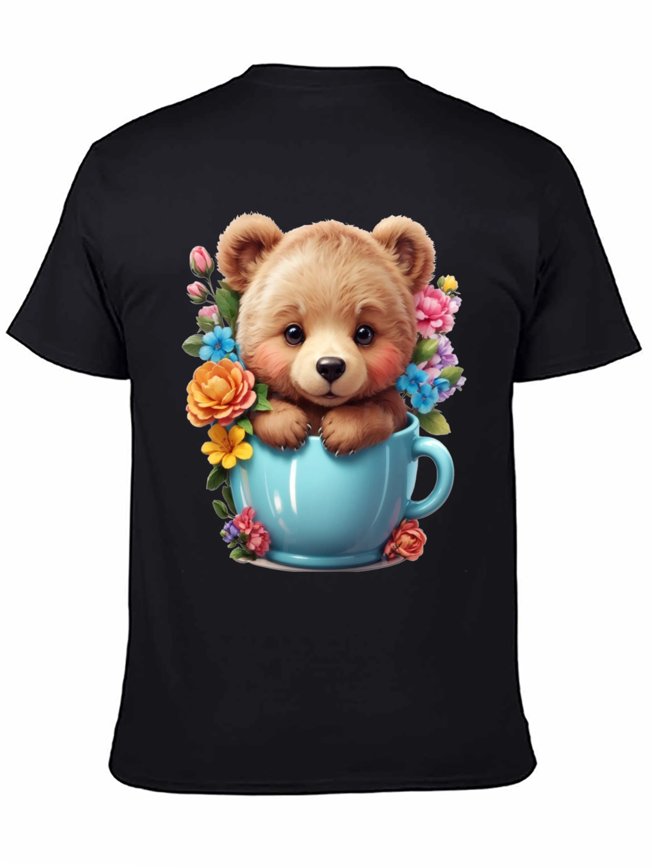 Cute Teddy Bear in Teacup T-Shirt