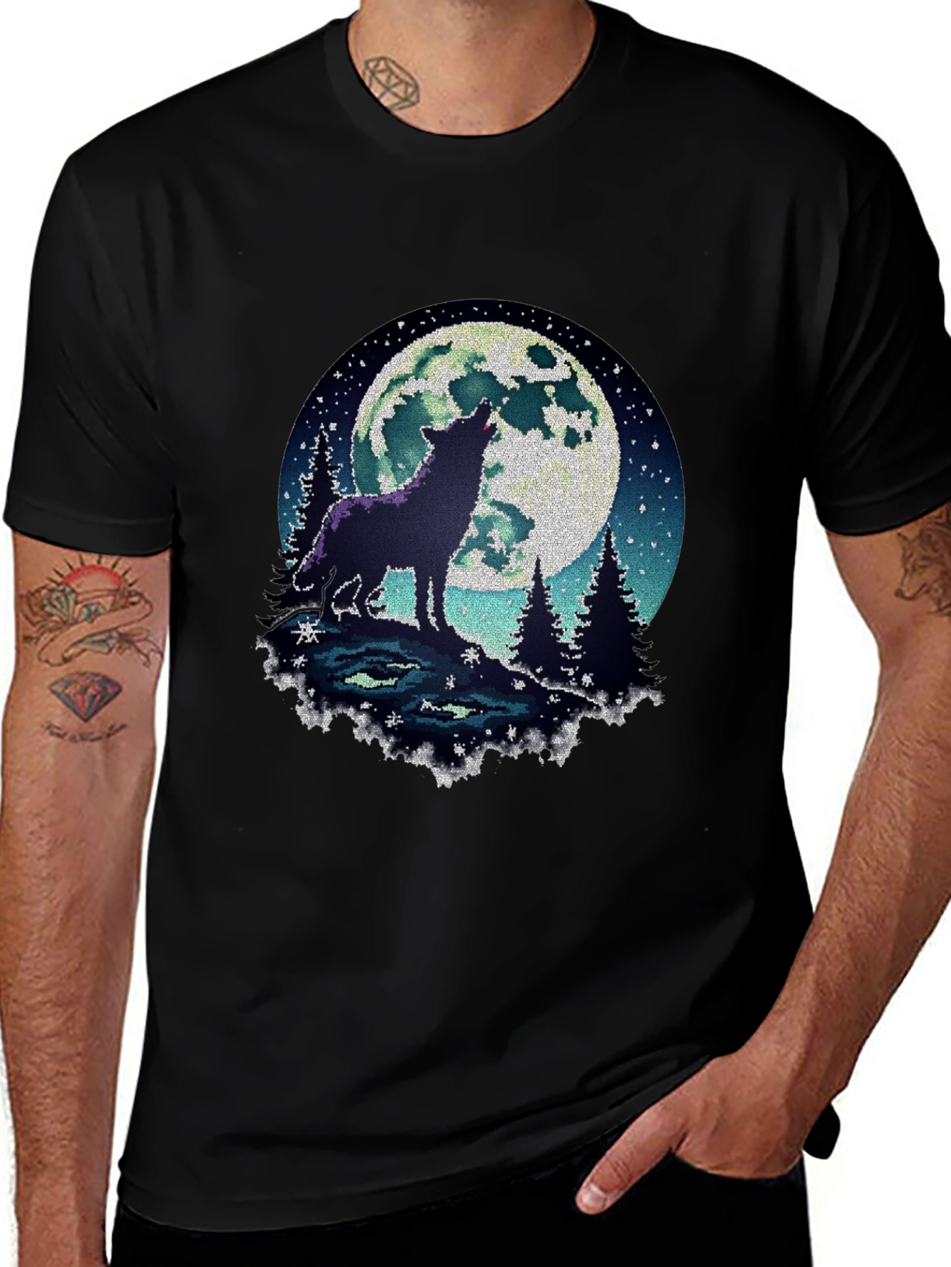 Wolf Moon T-Shirt - Mens Graphic Tee
