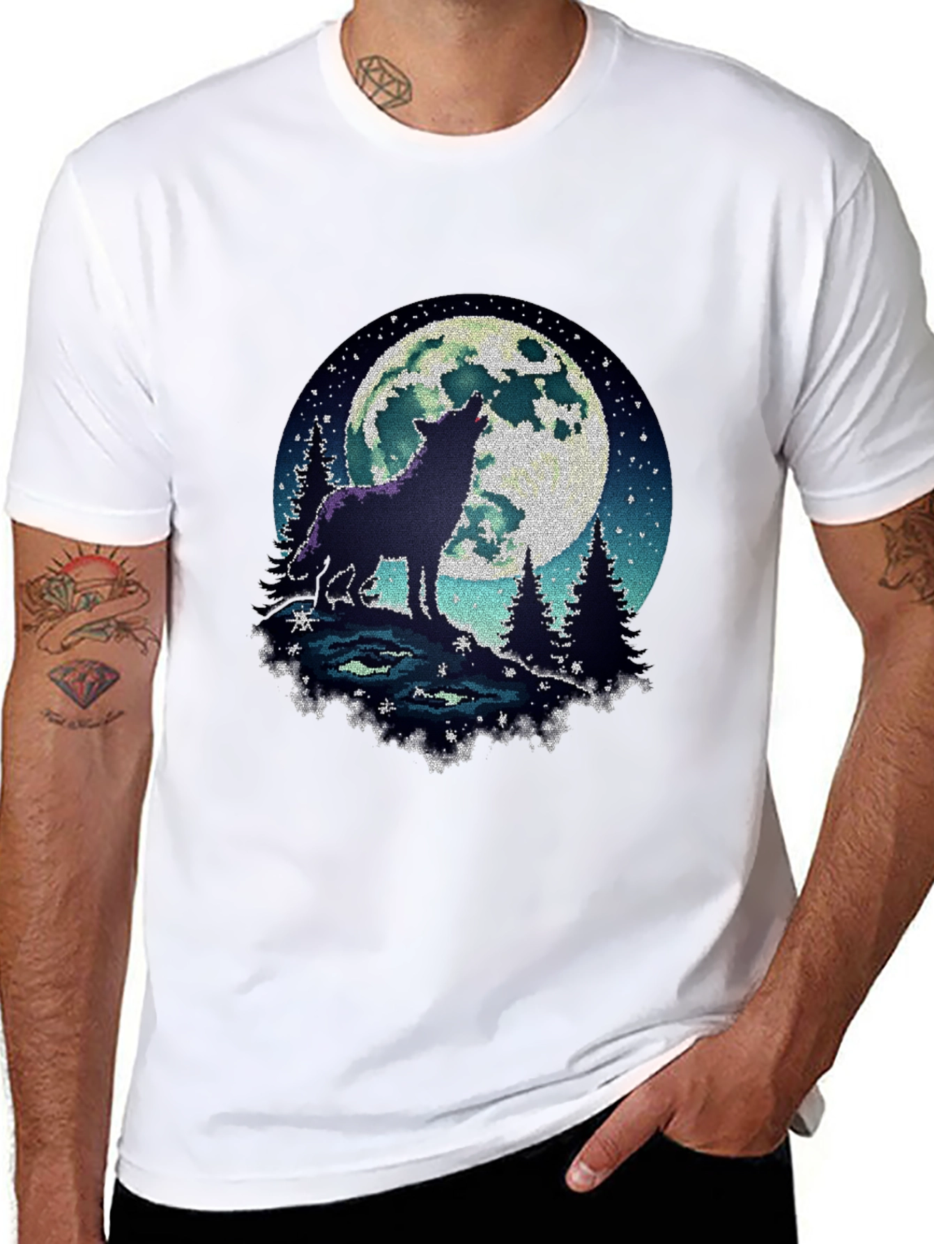 Wolf Moon T-Shirt - Mens Graphic Tee