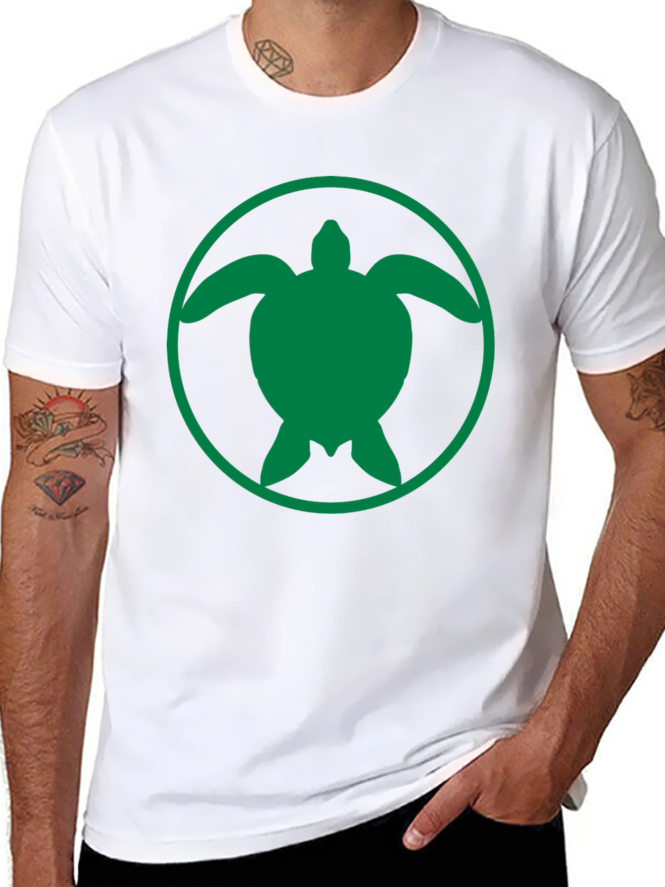 Turtle Graphic Tee - Black Casual Shirt