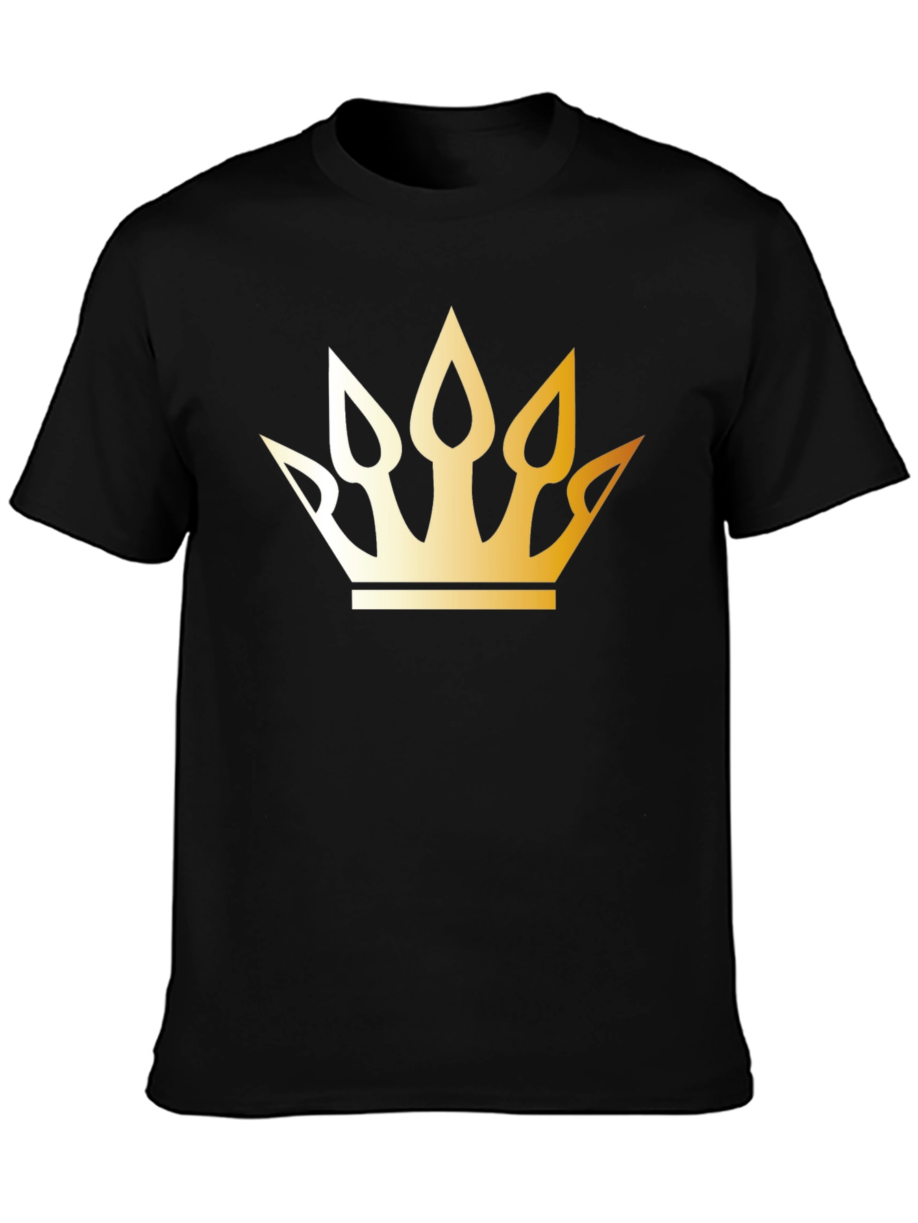 Golden Crown Graphic Black T-Shirt