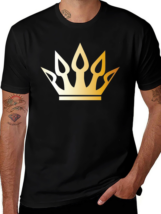 Golden Crown Graphic Black T-Shirt