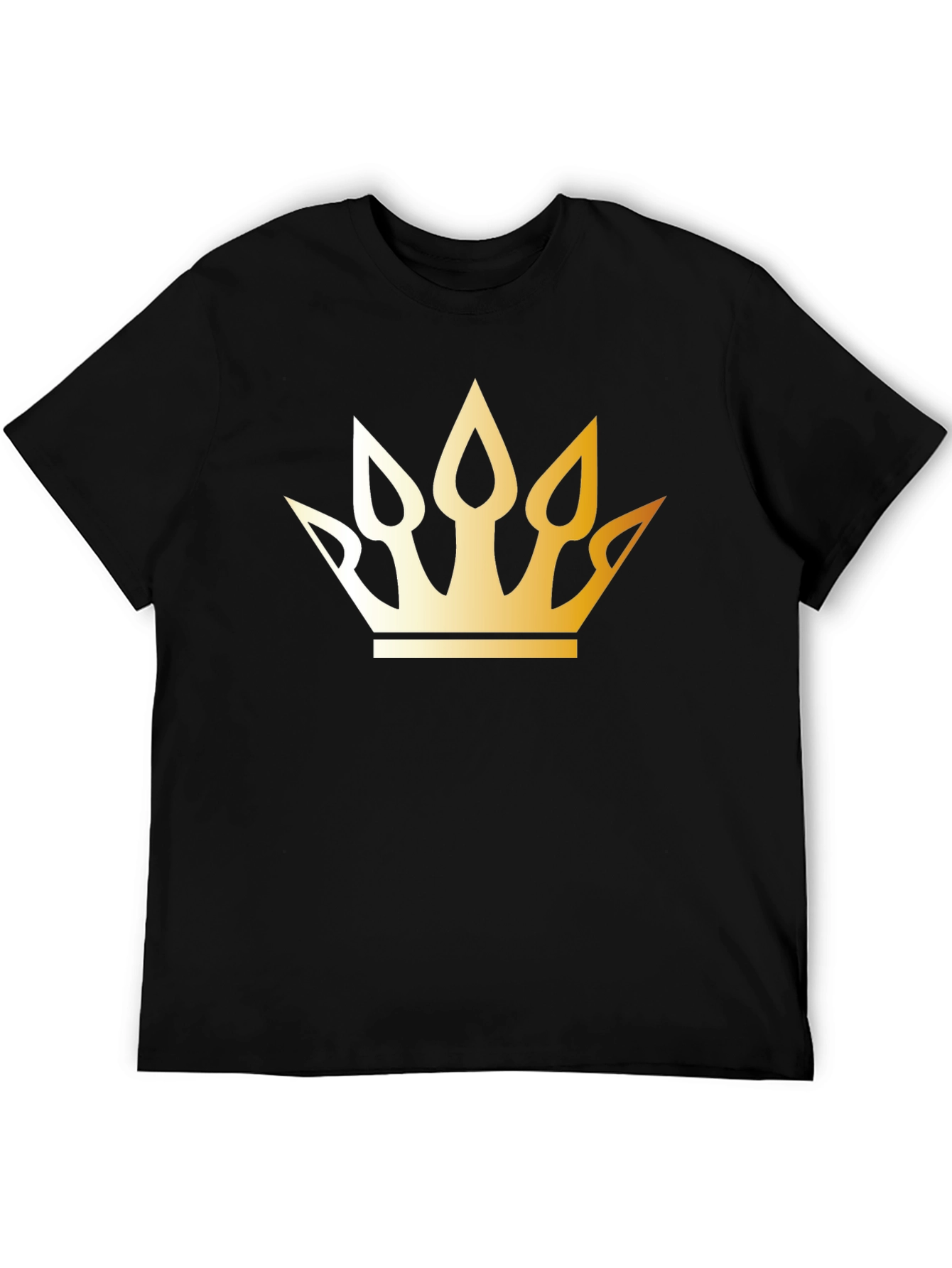 Golden Crown Graphic Black T-Shirt