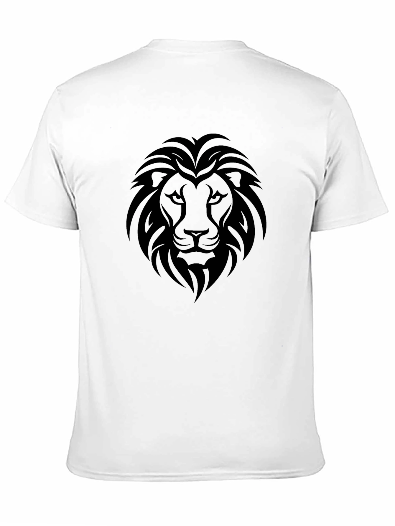 Black Lion Head Graphic Mens T-Shirt