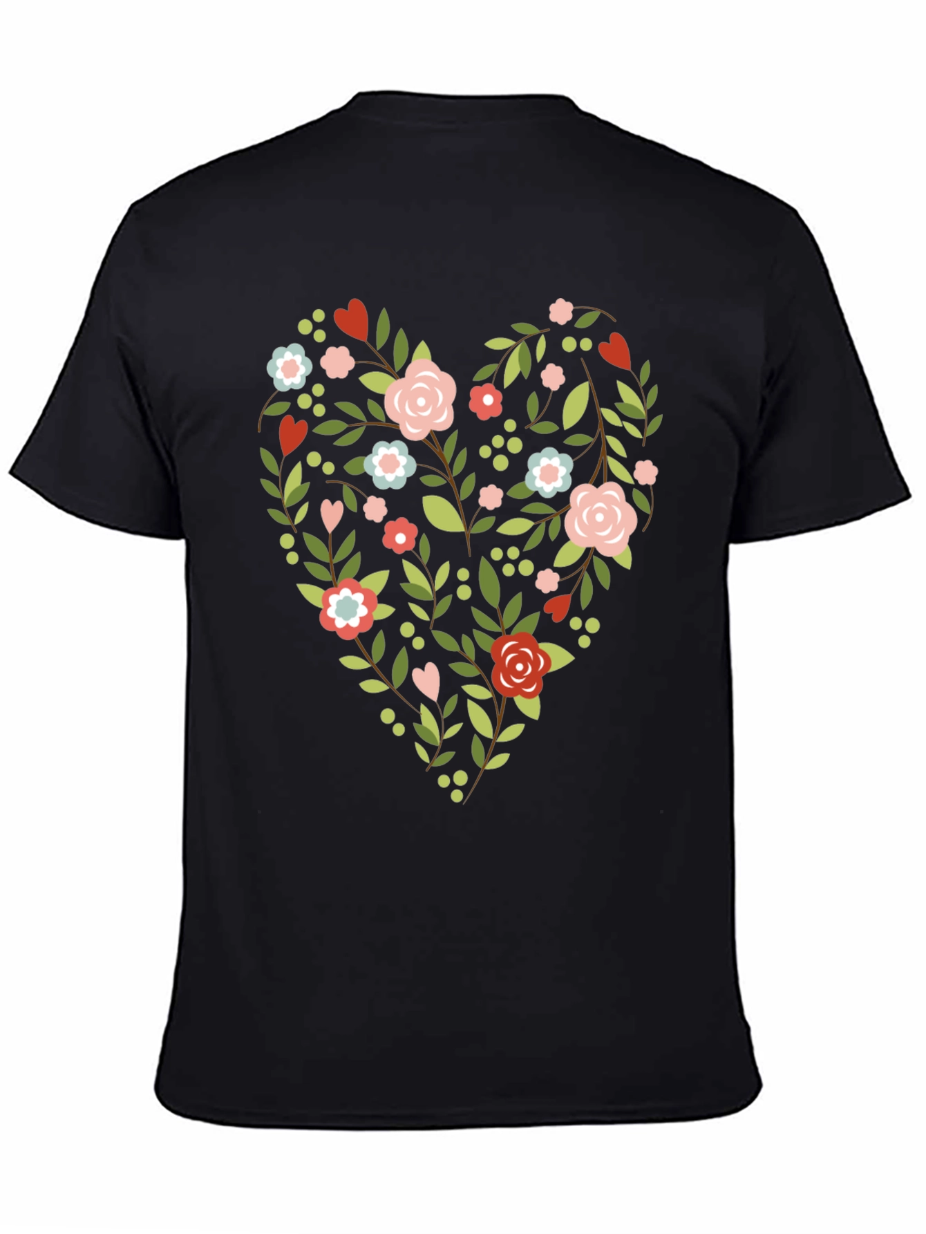 Floral Heart Tee - Stylish & Unique Design