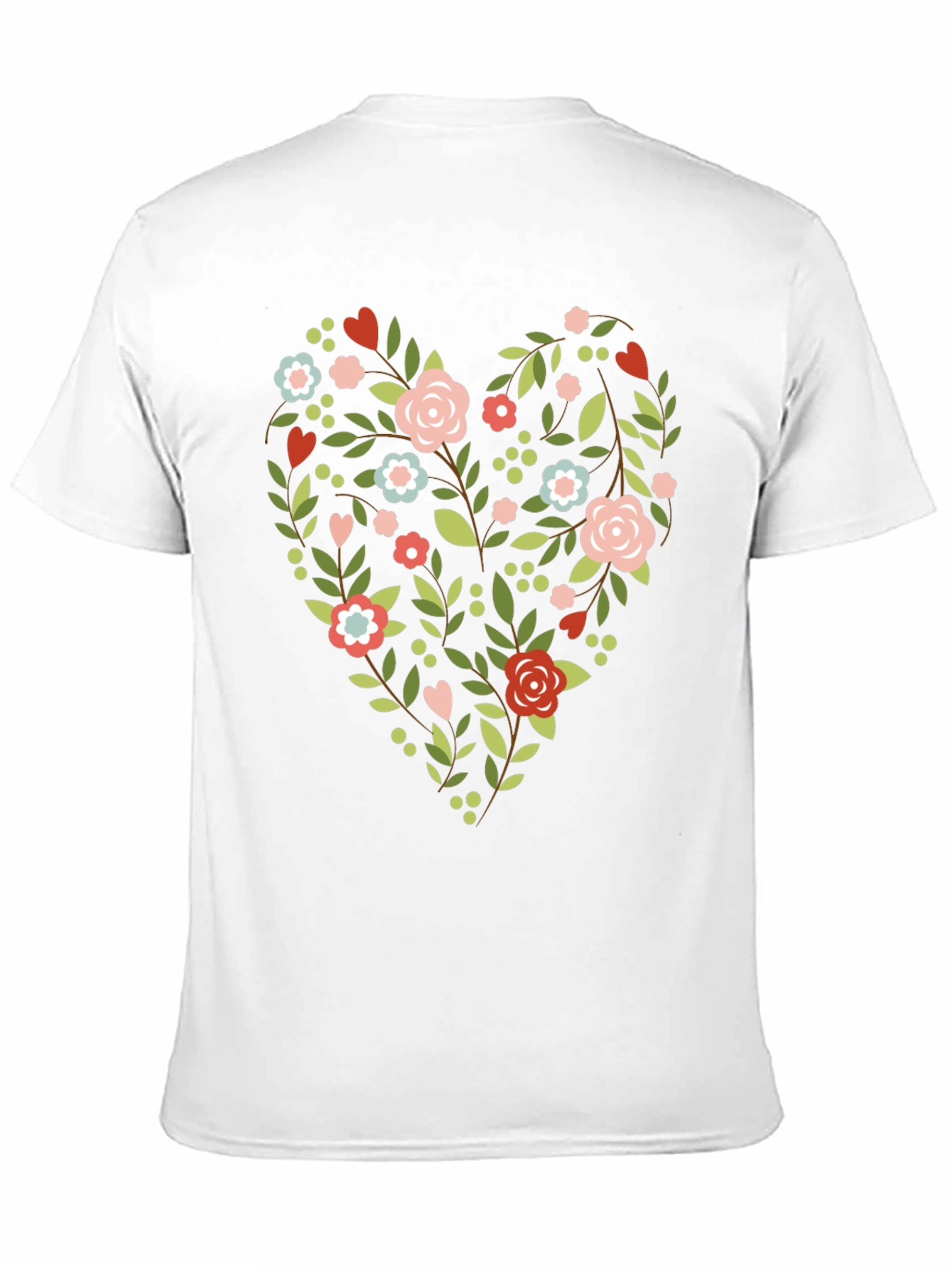 Floral Heart Tee - Stylish & Unique Design