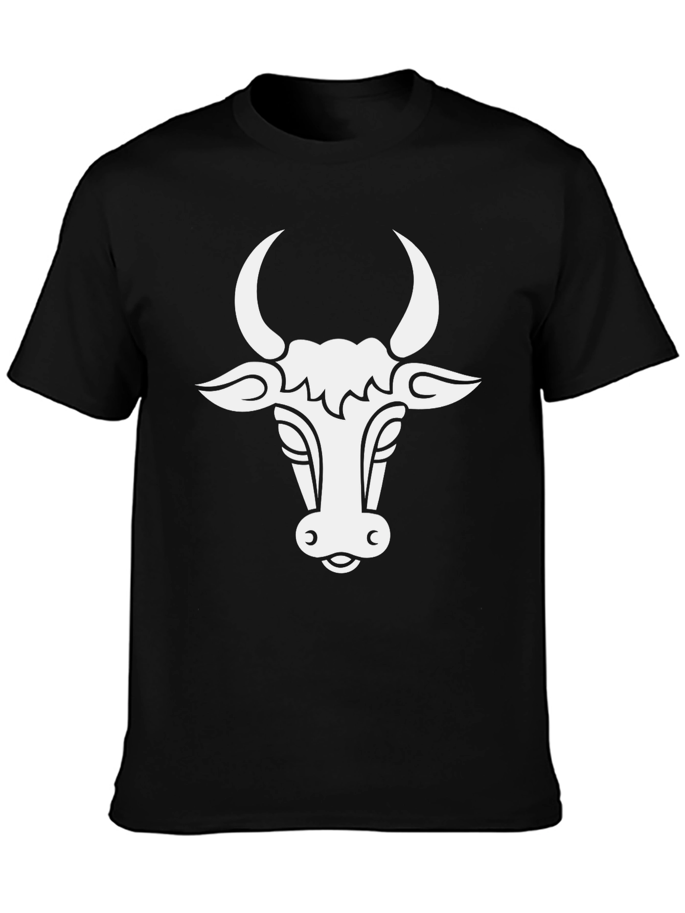 Bull Graphic Tee - Black Cotton Comfort