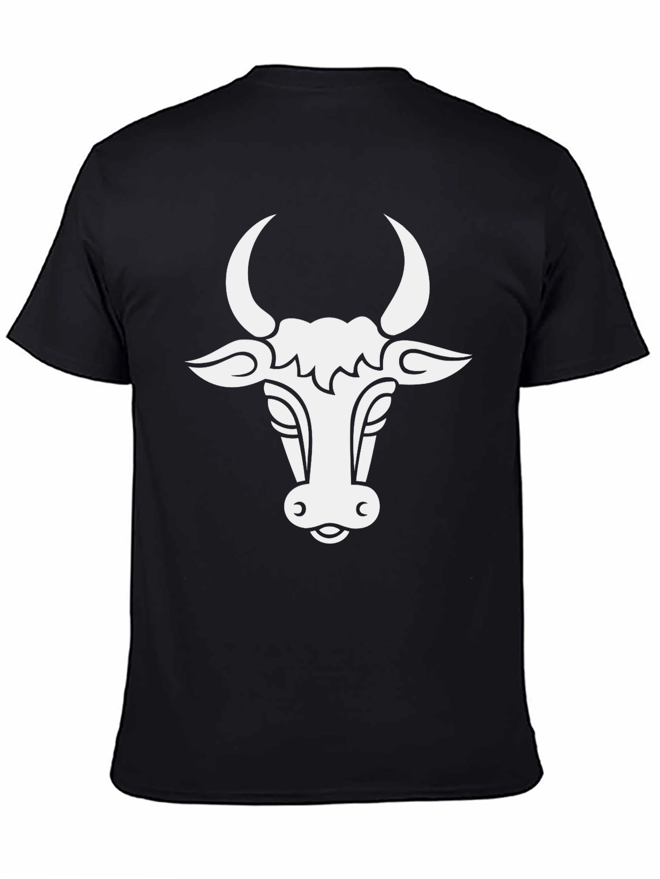 Bull Graphic Tee - Black Cotton Comfort