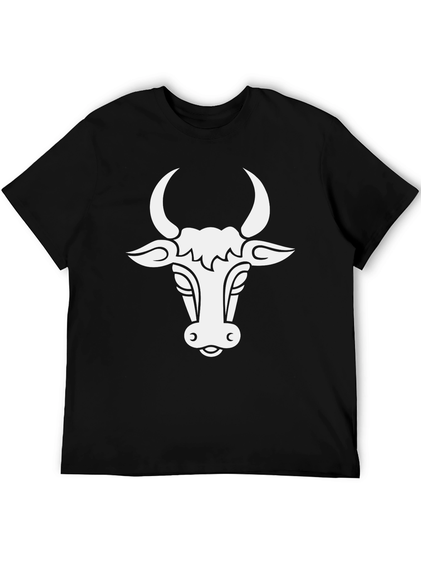 Bull Graphic Tee - Black Cotton Comfort