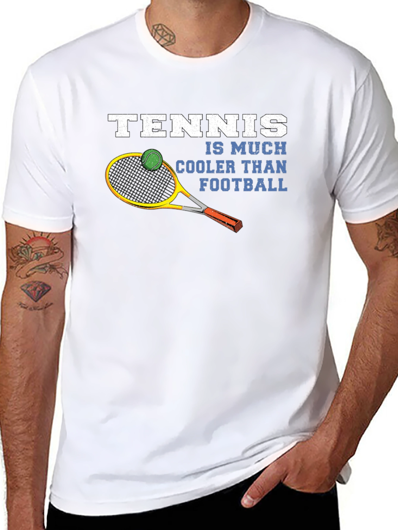 Tennis is Cooler Than Football Graphic Tee