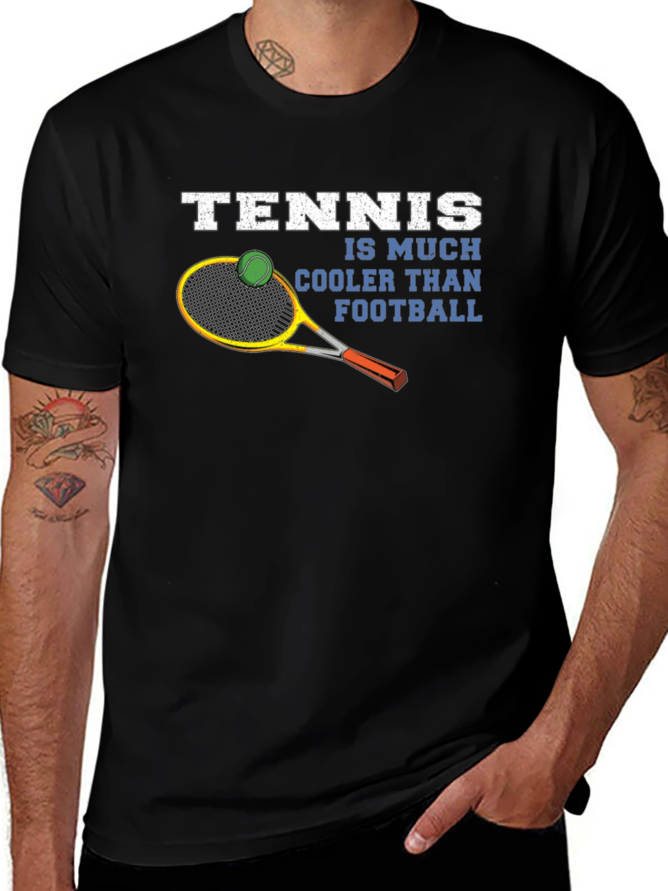 Tennis is Cooler Than Football Graphic Tee