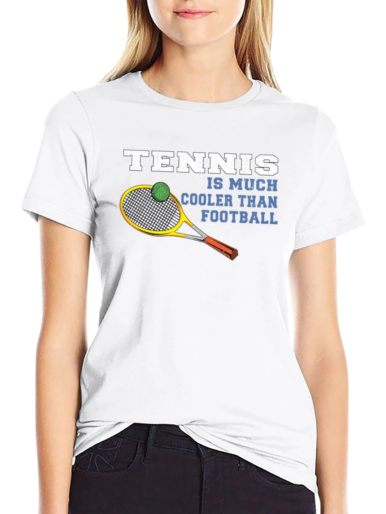 Tennis is Cooler Than Football Graphic Tee