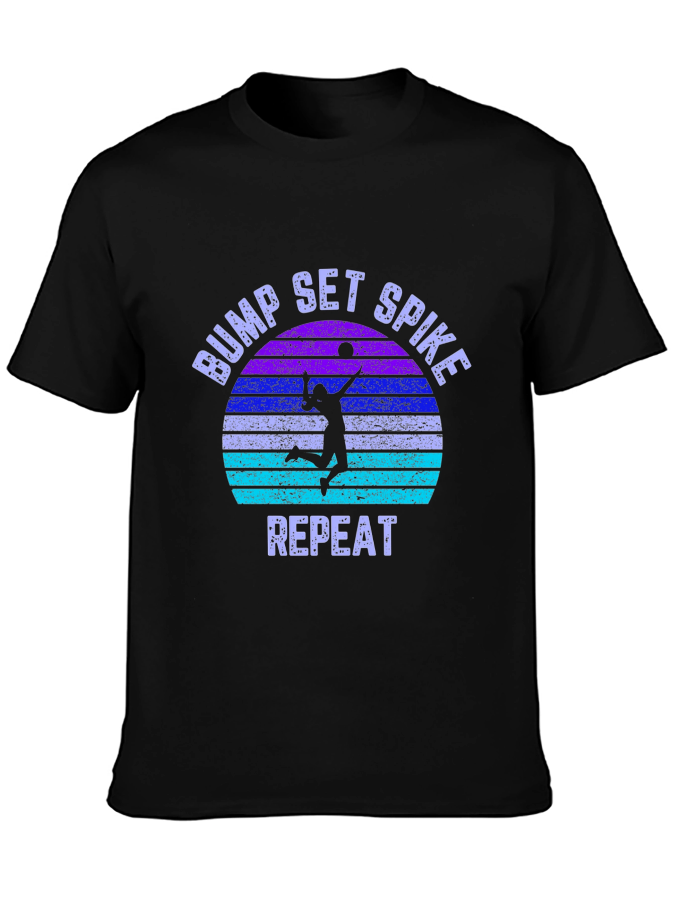 Bump Set Spike Repeat Volleyball Graphic Tee