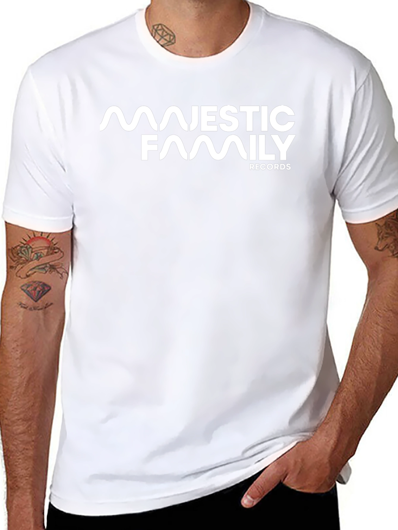 Majestic Family Records Black T-Shirt