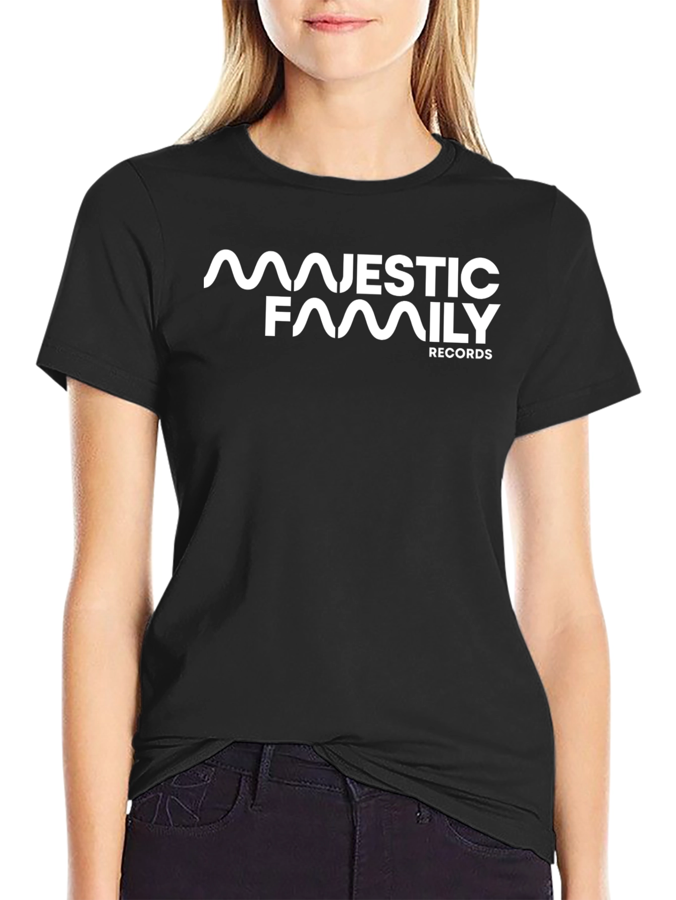 Majestic Family Records Black T-Shirt