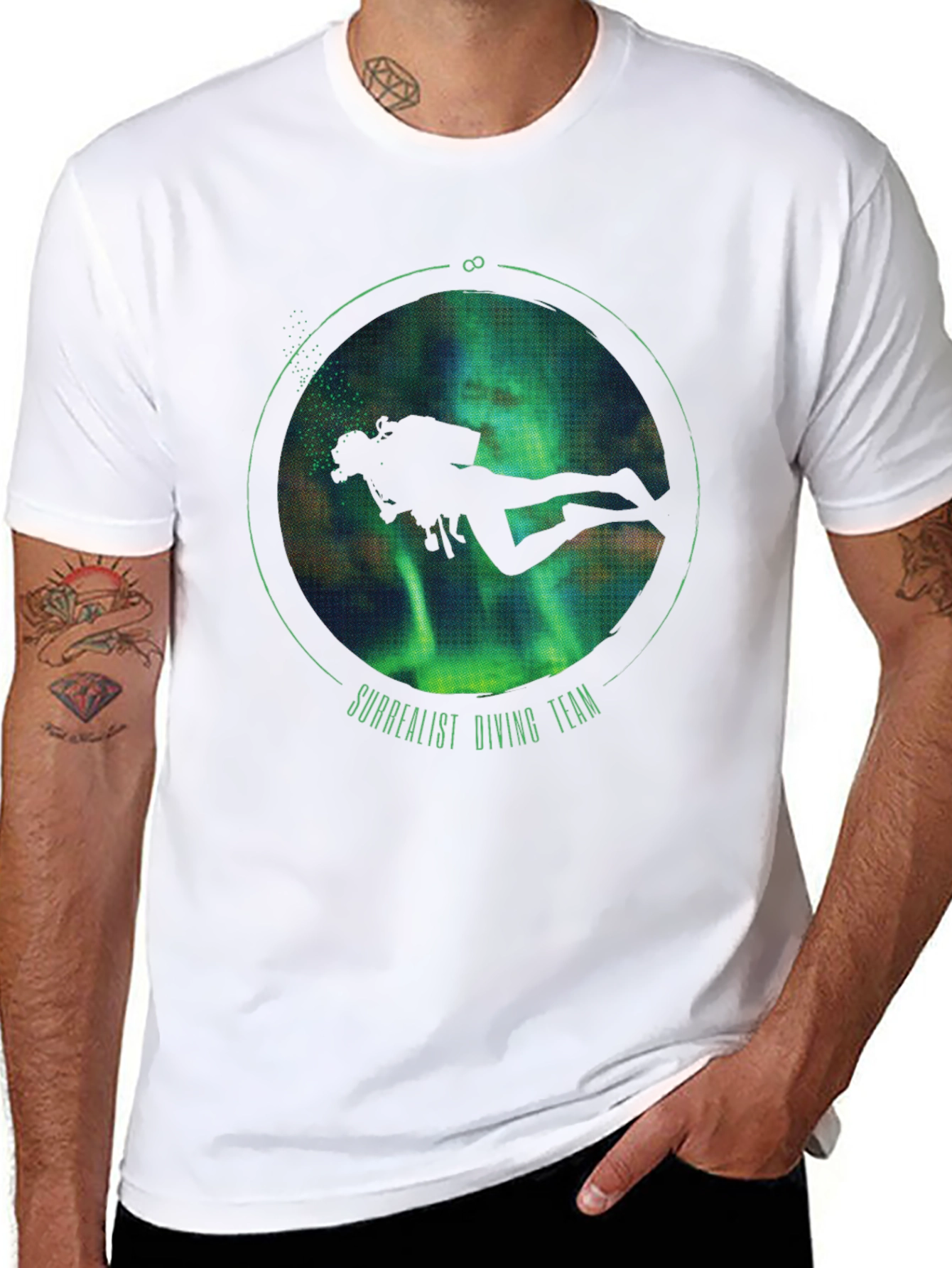 Surrealist Diving Team Black T-Shirt