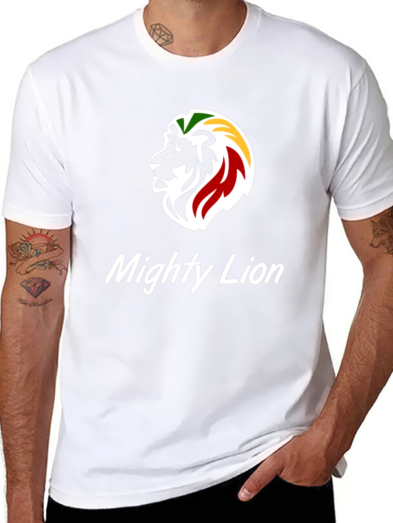 Mighty Lion Rasta T-Shirt - Reggae Inspired Design