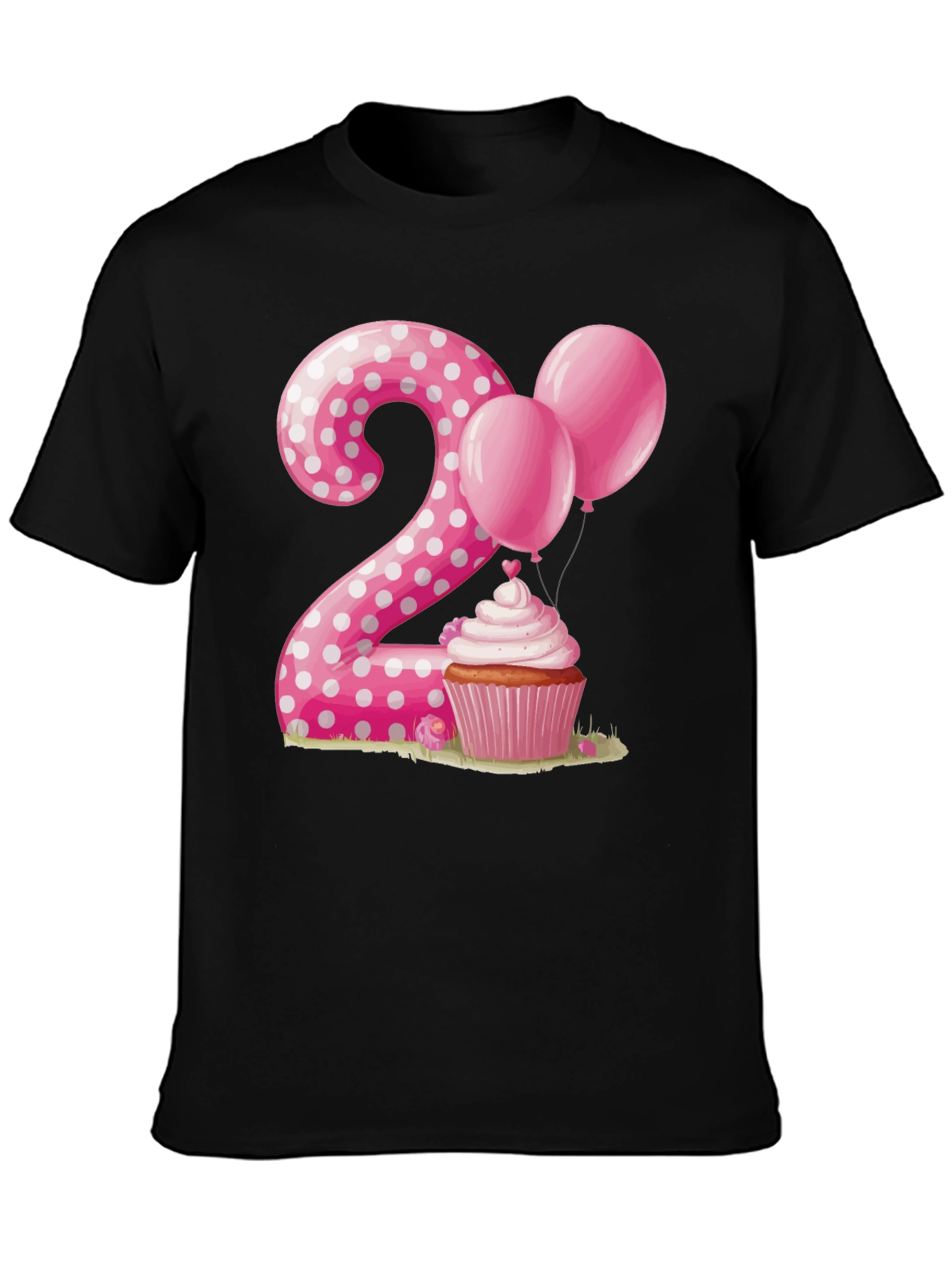 Birthday Number 2 Cupcake T-Shirt