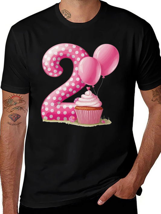 Birthday Number 2 Cupcake T-Shirt