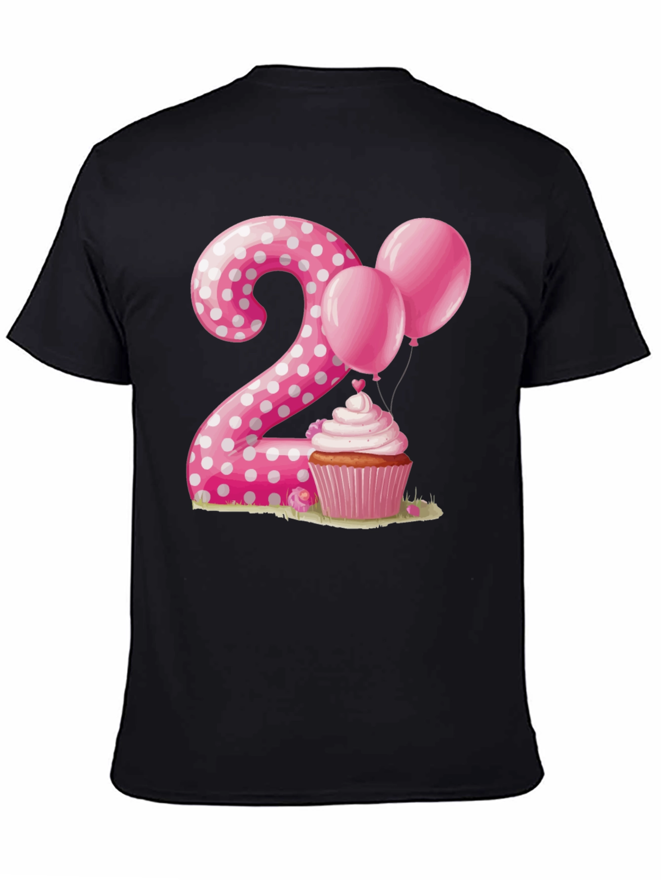 Birthday Number 2 Cupcake T-Shirt