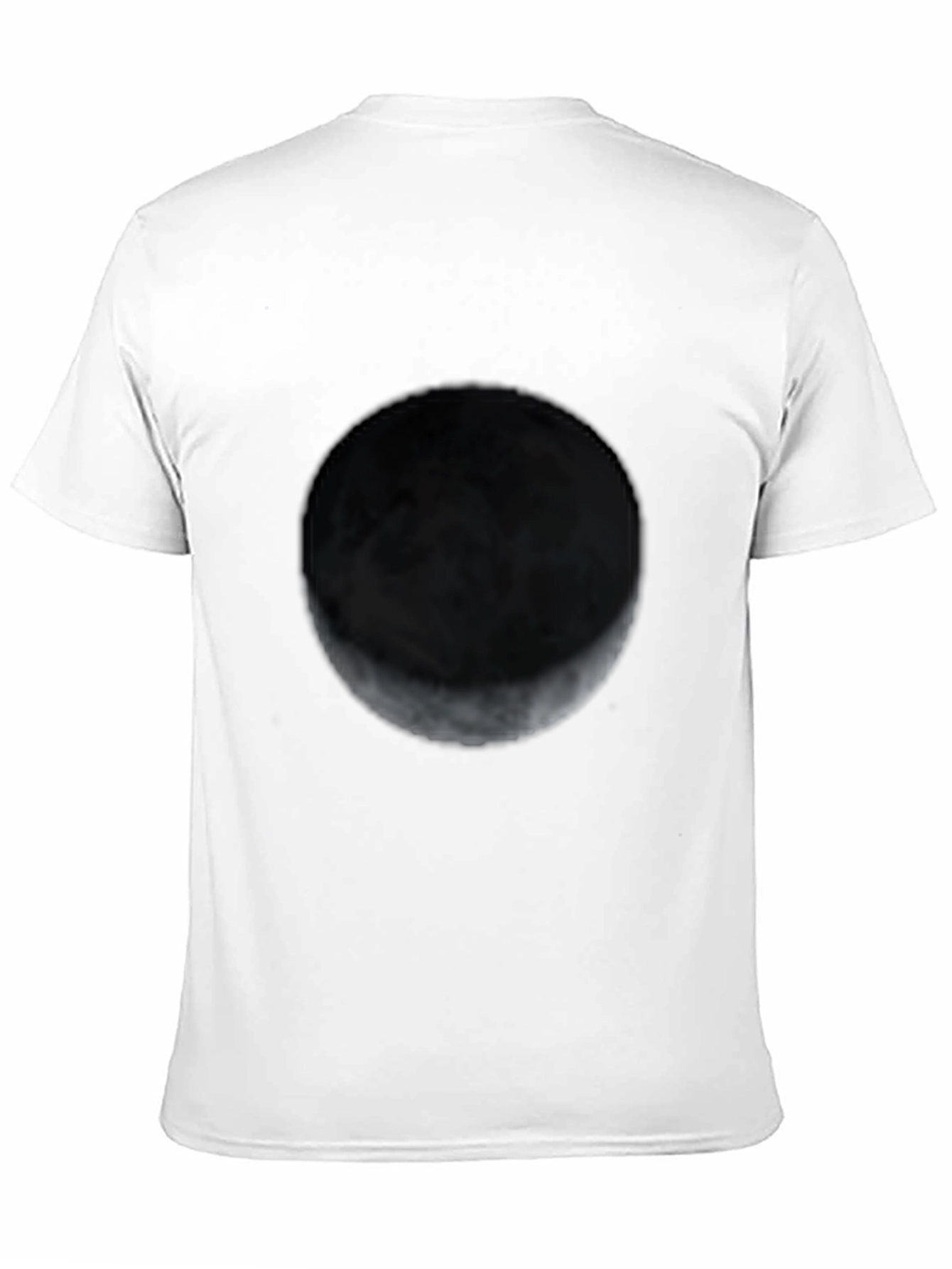 Waxing Crescent Moon Graphic T-Shirt - Black Cotton Blend