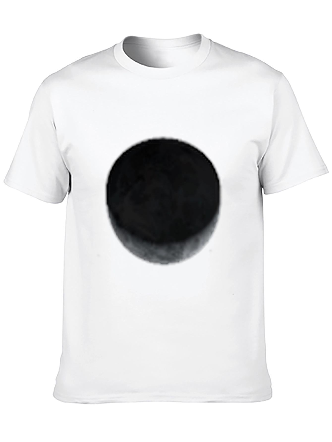 Waxing Crescent Moon Graphic T-Shirt - Black Cotton Blend