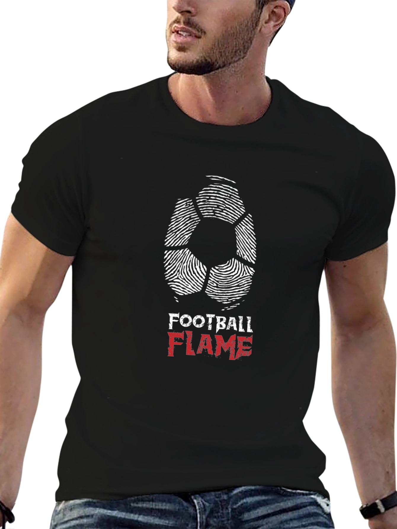 Football Flame Graphic T-Shirt