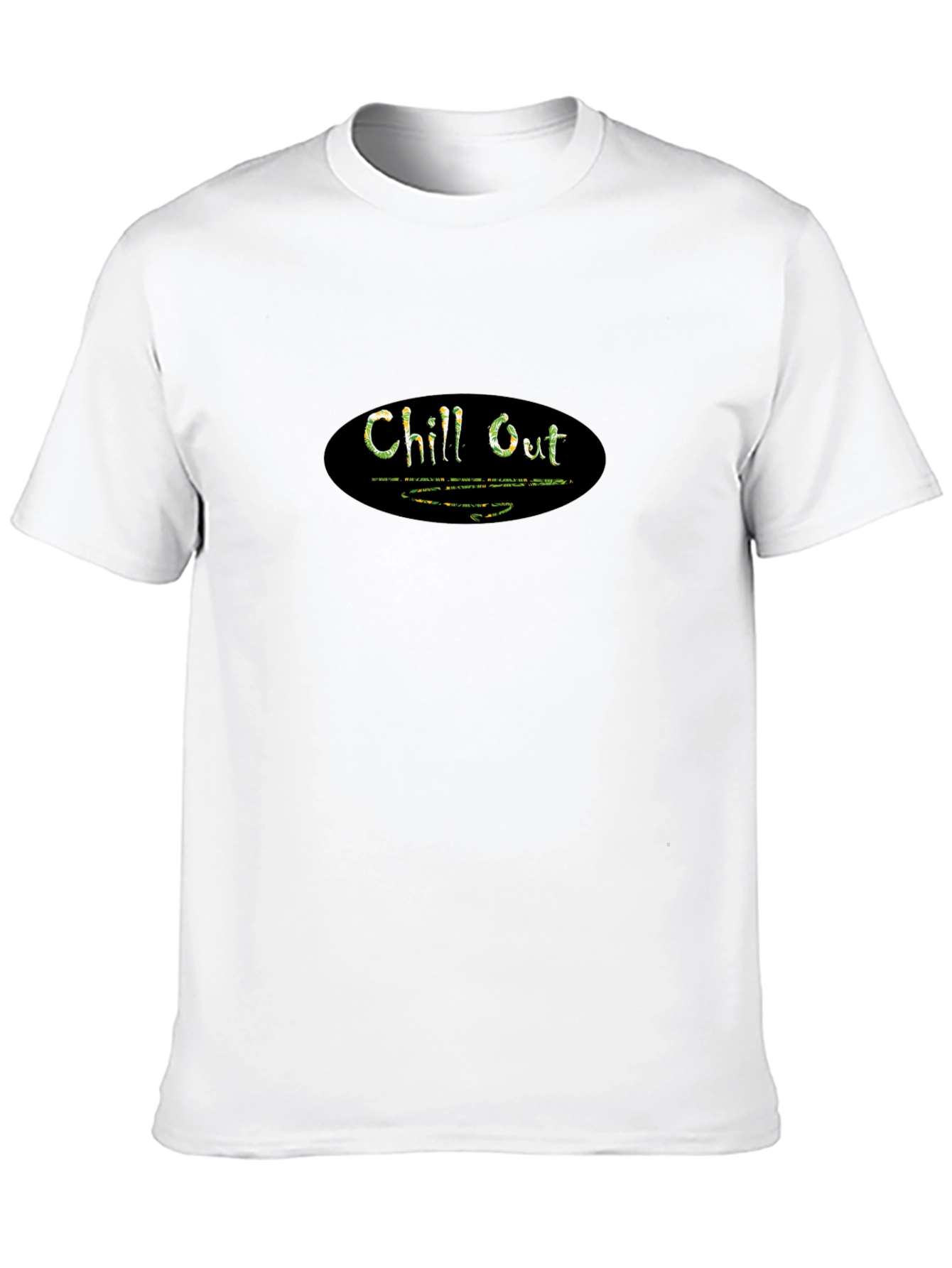 Chill Out Black Graphic T-Shirt - Relaxed Comfort