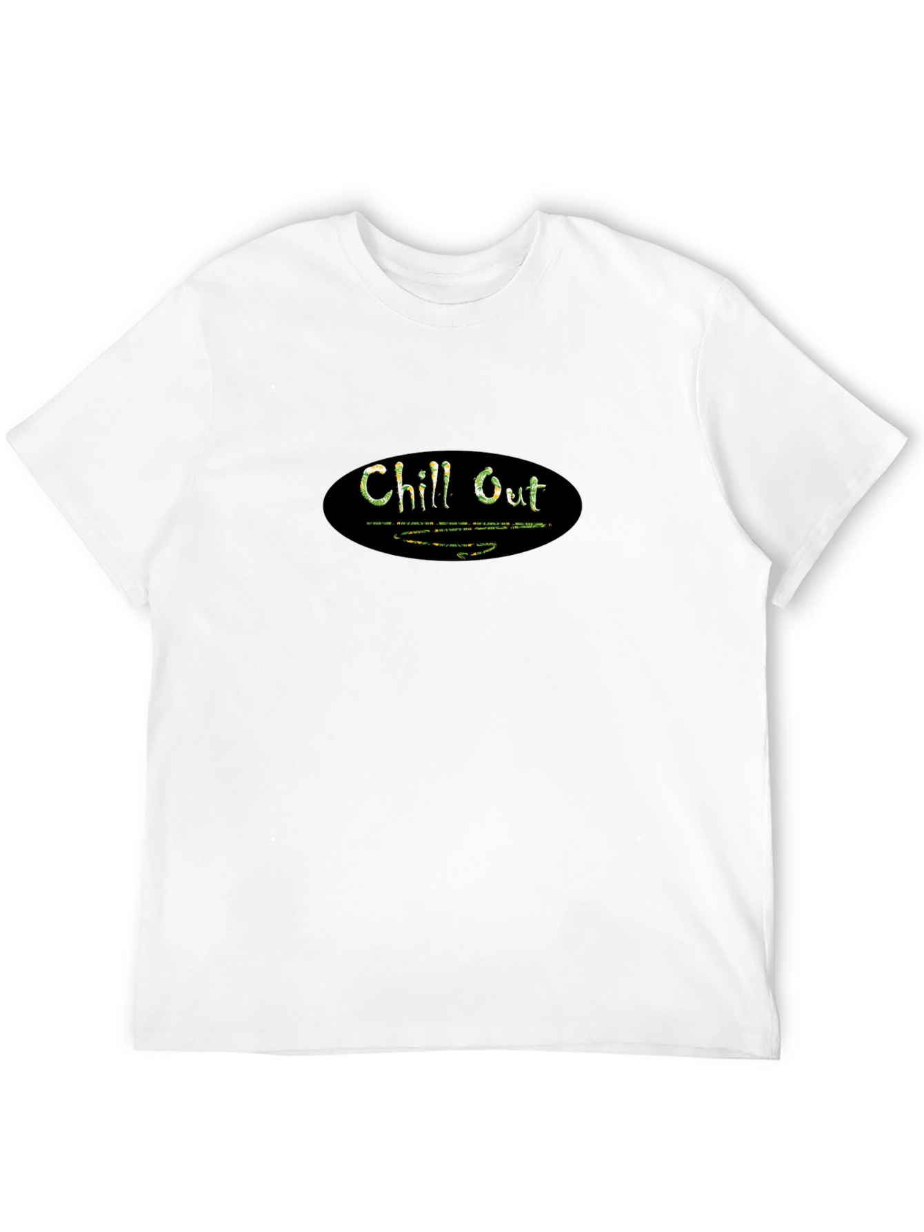 Chill Out Black Graphic T-Shirt - Relaxed Comfort