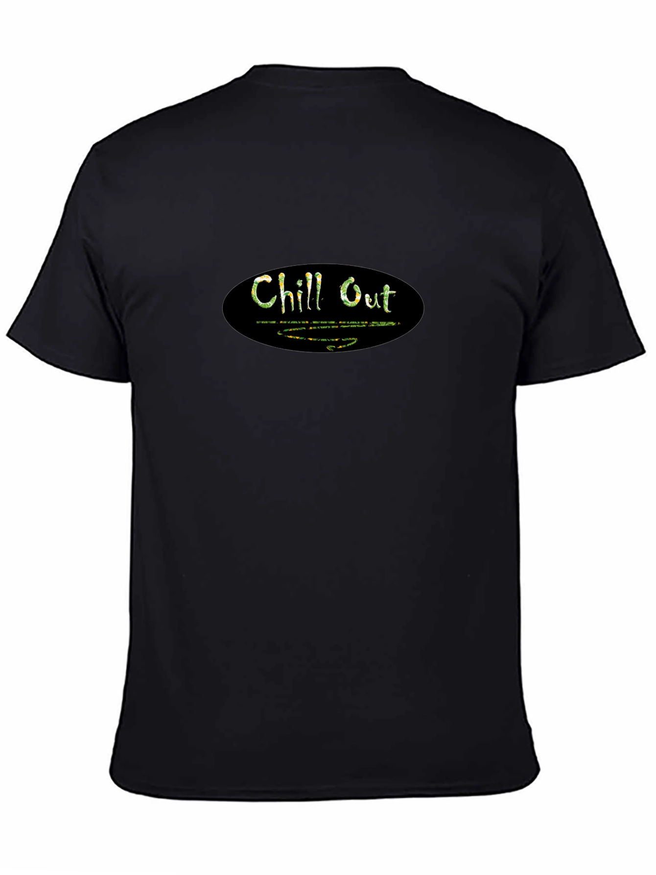 Chill Out Black Graphic T-Shirt - Relaxed Comfort