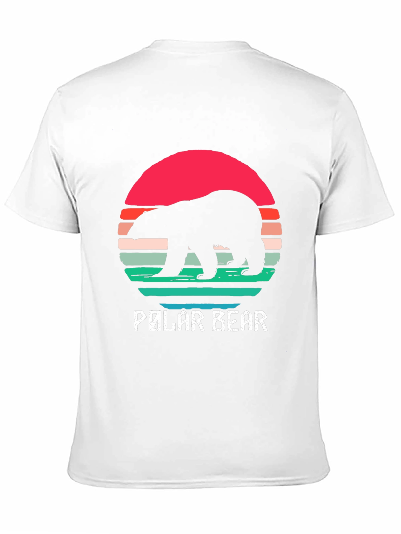 Polar Bear Sunset T-Shirt - Retro Style
