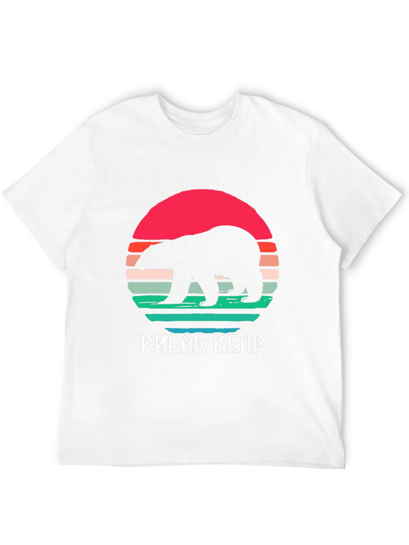 Polar Bear Sunset T-Shirt - Retro Style