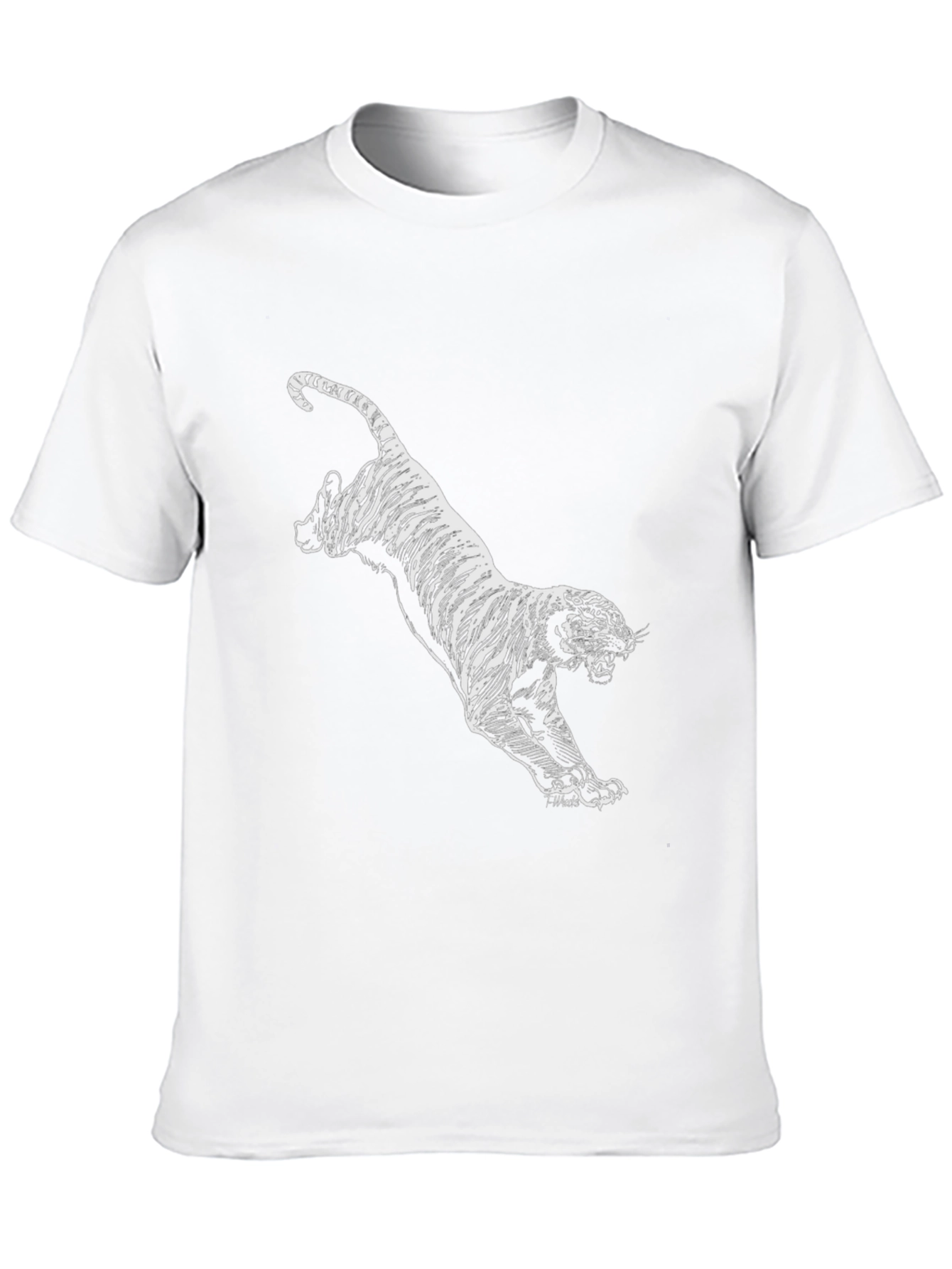 Black Tiger Graphic Tee - Stylish Mens T-Shirt