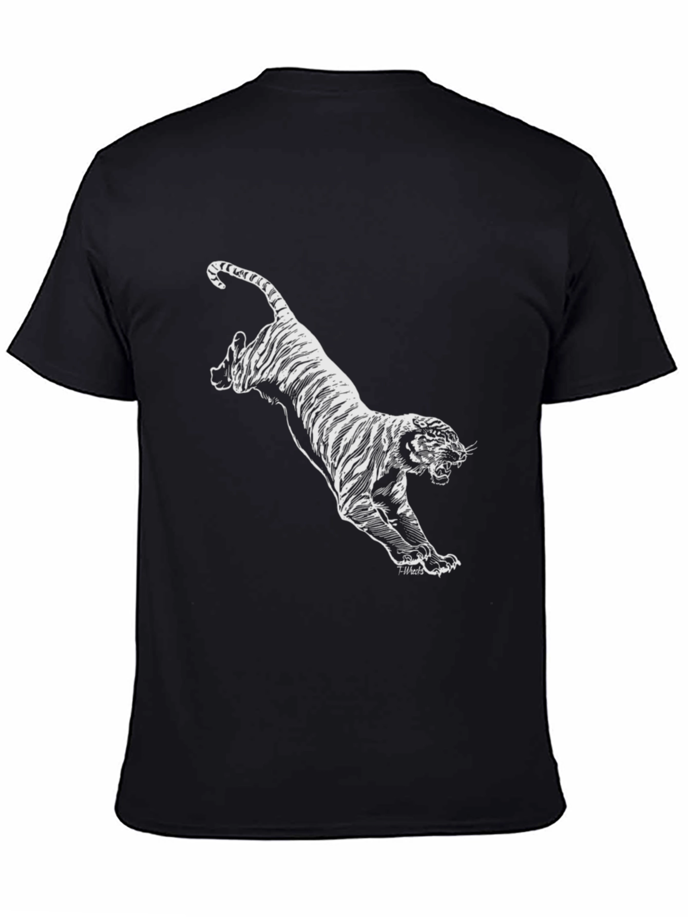 Black Tiger Graphic Tee - Stylish Mens T-Shirt