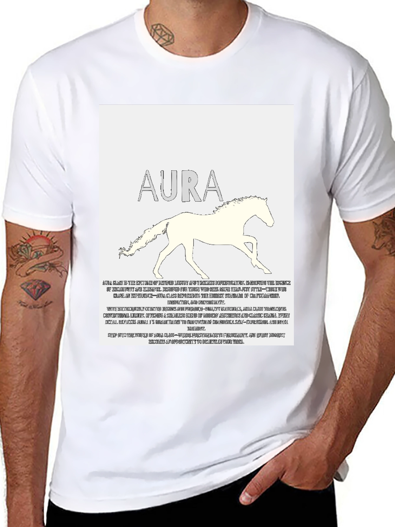 Aura Horse Graphic Tee - Stylish Casual Wear