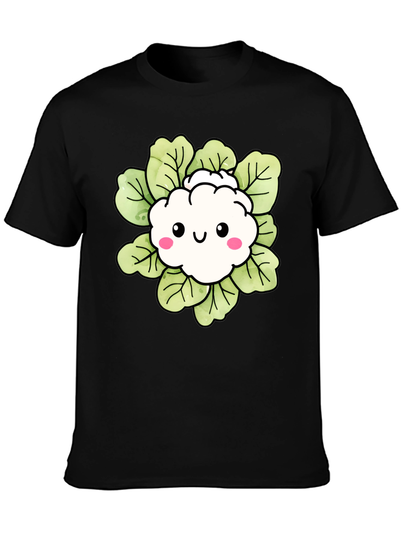 Cute Cauliflower Cartoon Graphic T-Shirt