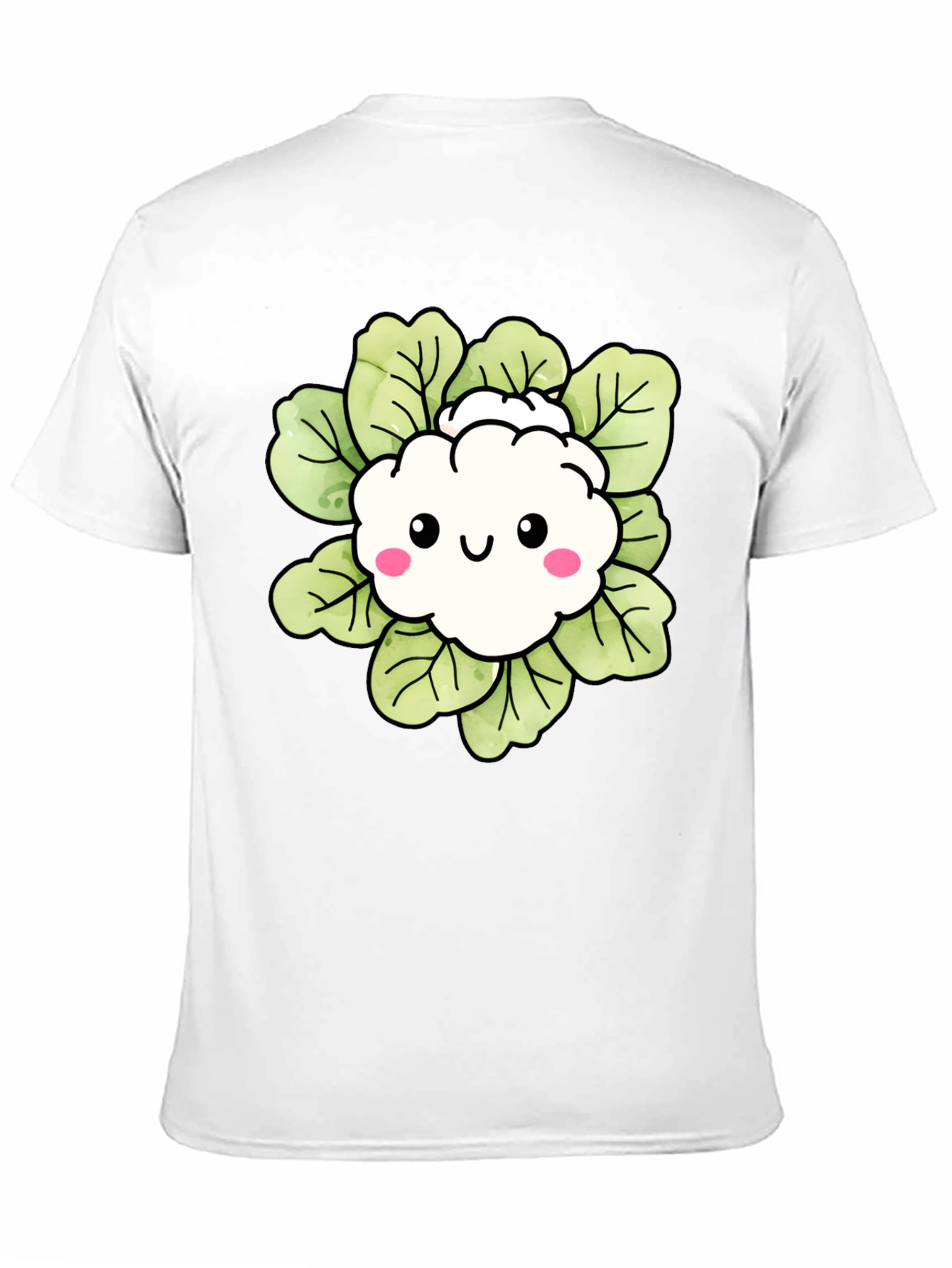 Cute Cauliflower Cartoon Graphic T-Shirt