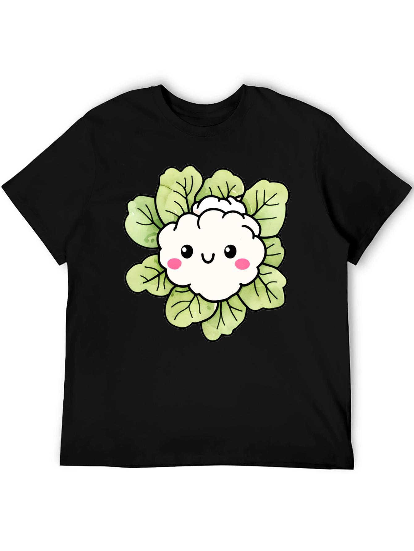 Cute Cauliflower Cartoon Graphic T-Shirt