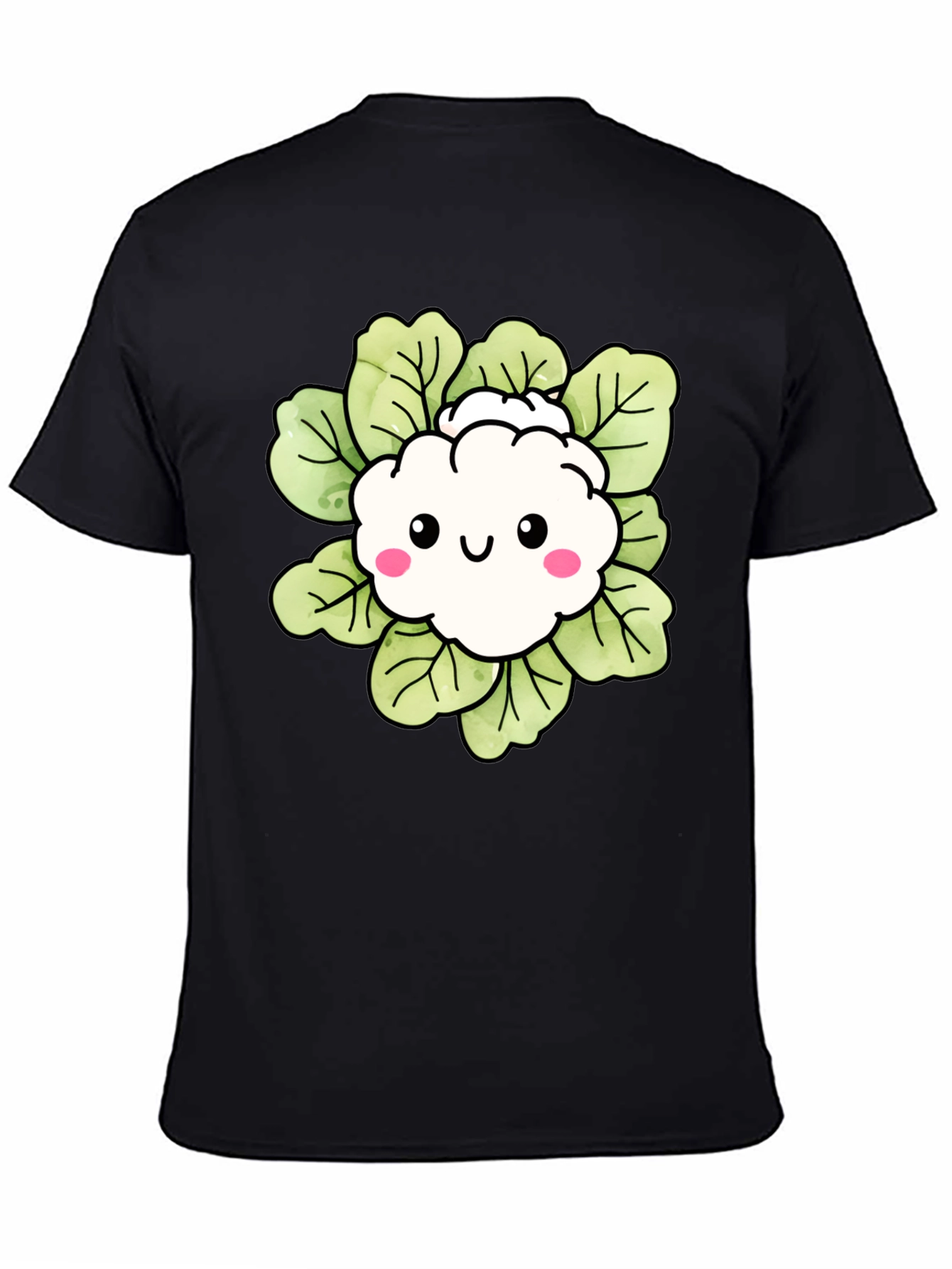 Cute Cauliflower Cartoon Graphic T-Shirt