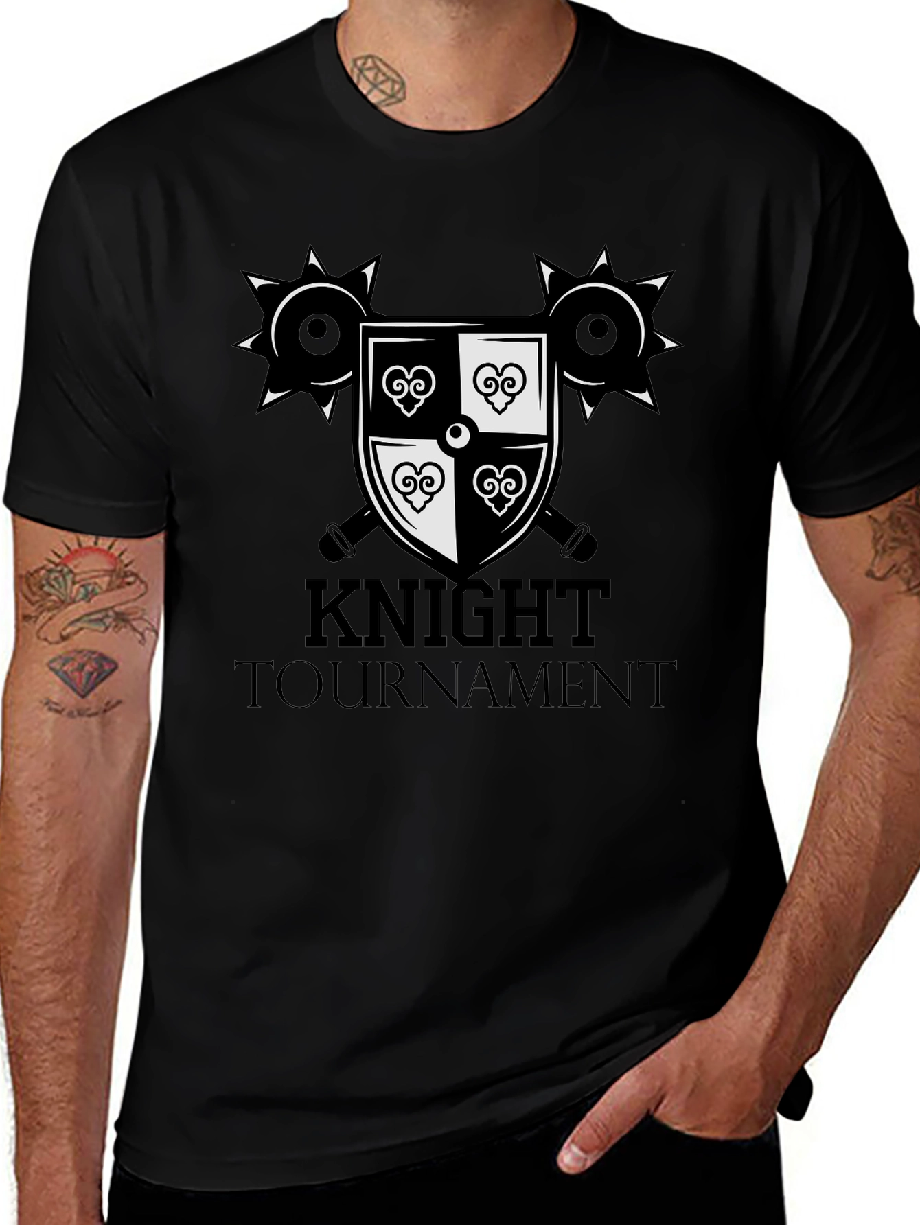 Knight Tournament Graphic Tee - Medieval Design
