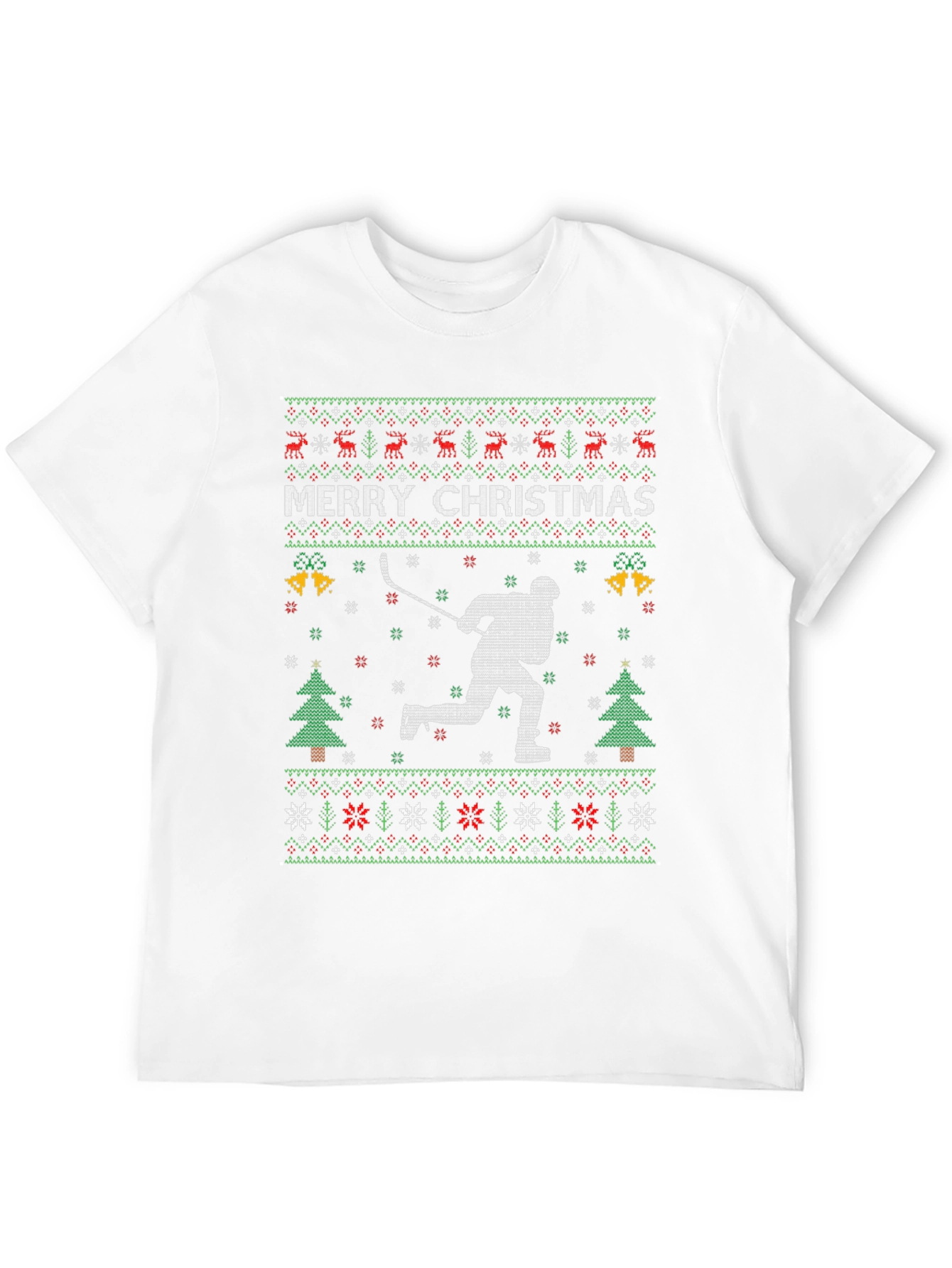 Merry Christmas Hockey Ugly Sweater T-Shirt