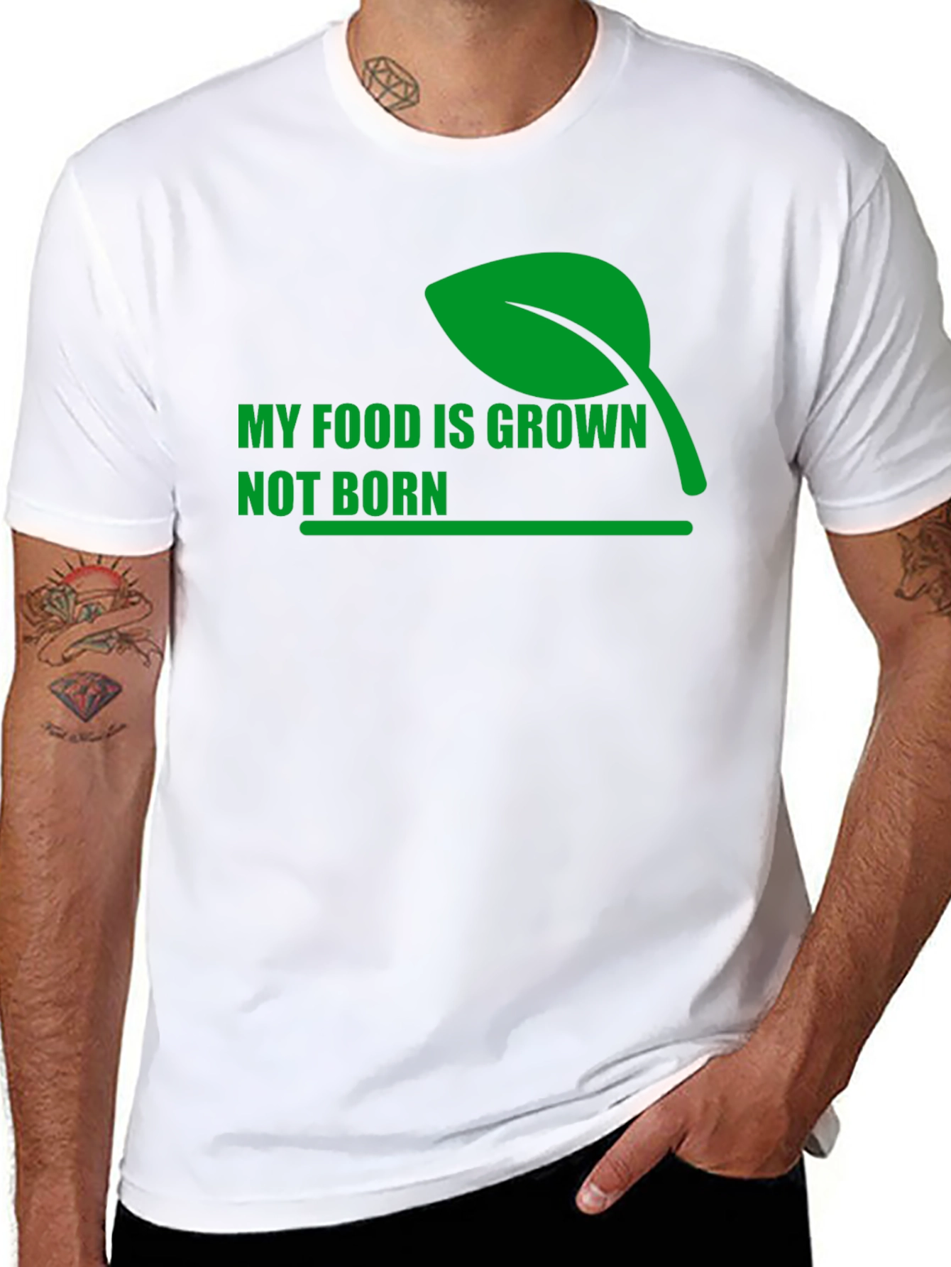 Vegan Statement T-Shirt - My Food is Grown