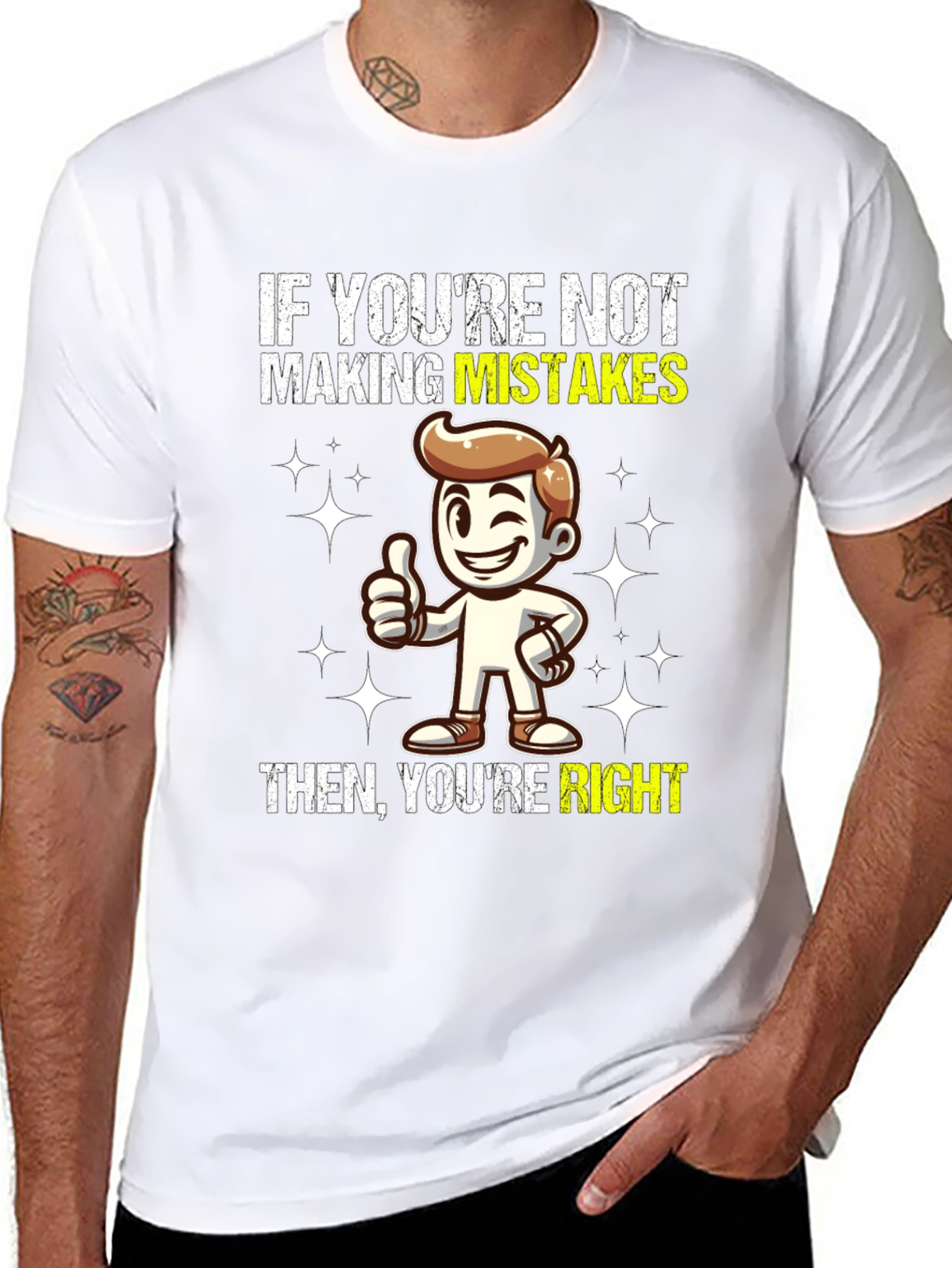 Mistakes Right Graphic T-Shirt - Funny Slogan Tee