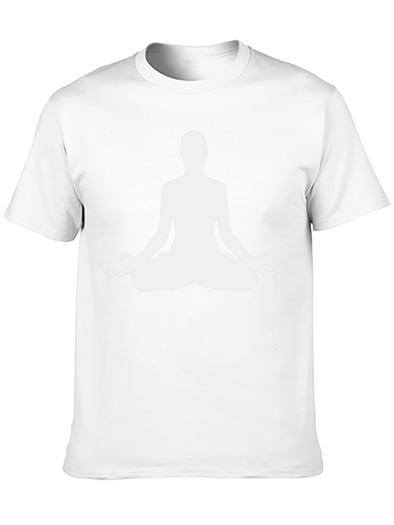 Meditate in Style: Yoga Silhouette Black T-Shirt