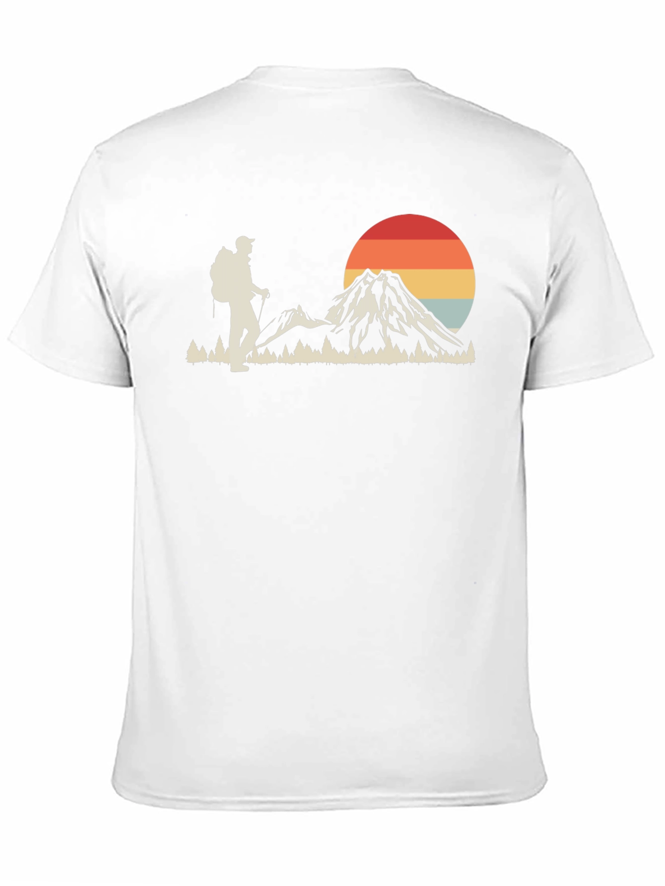 Retro Hiker Graphic Tee - Mountain Adventure Shirt