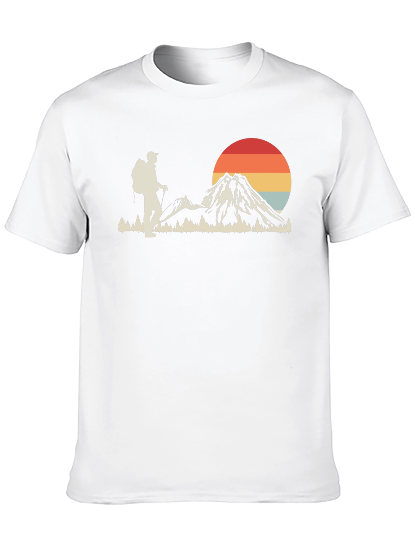 Retro Hiker Graphic Tee - Mountain Adventure Shirt