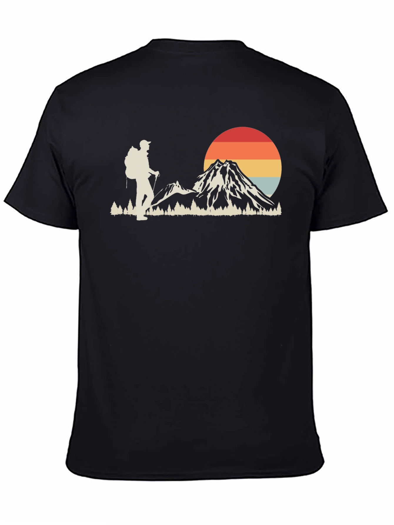 Retro Hiker Graphic Tee - Mountain Adventure Shirt