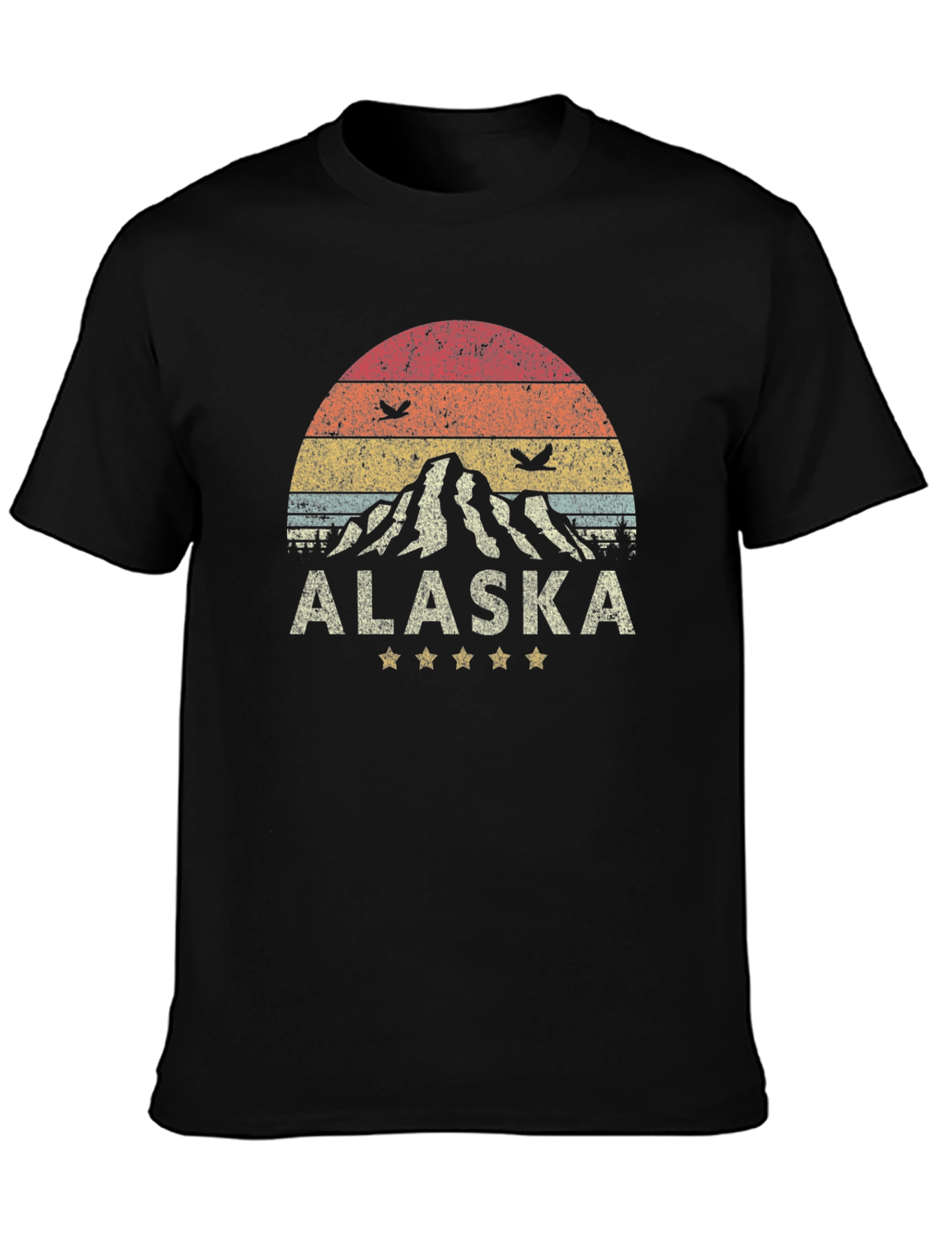 Alaska Mountain Graphic Tee - Retro Style